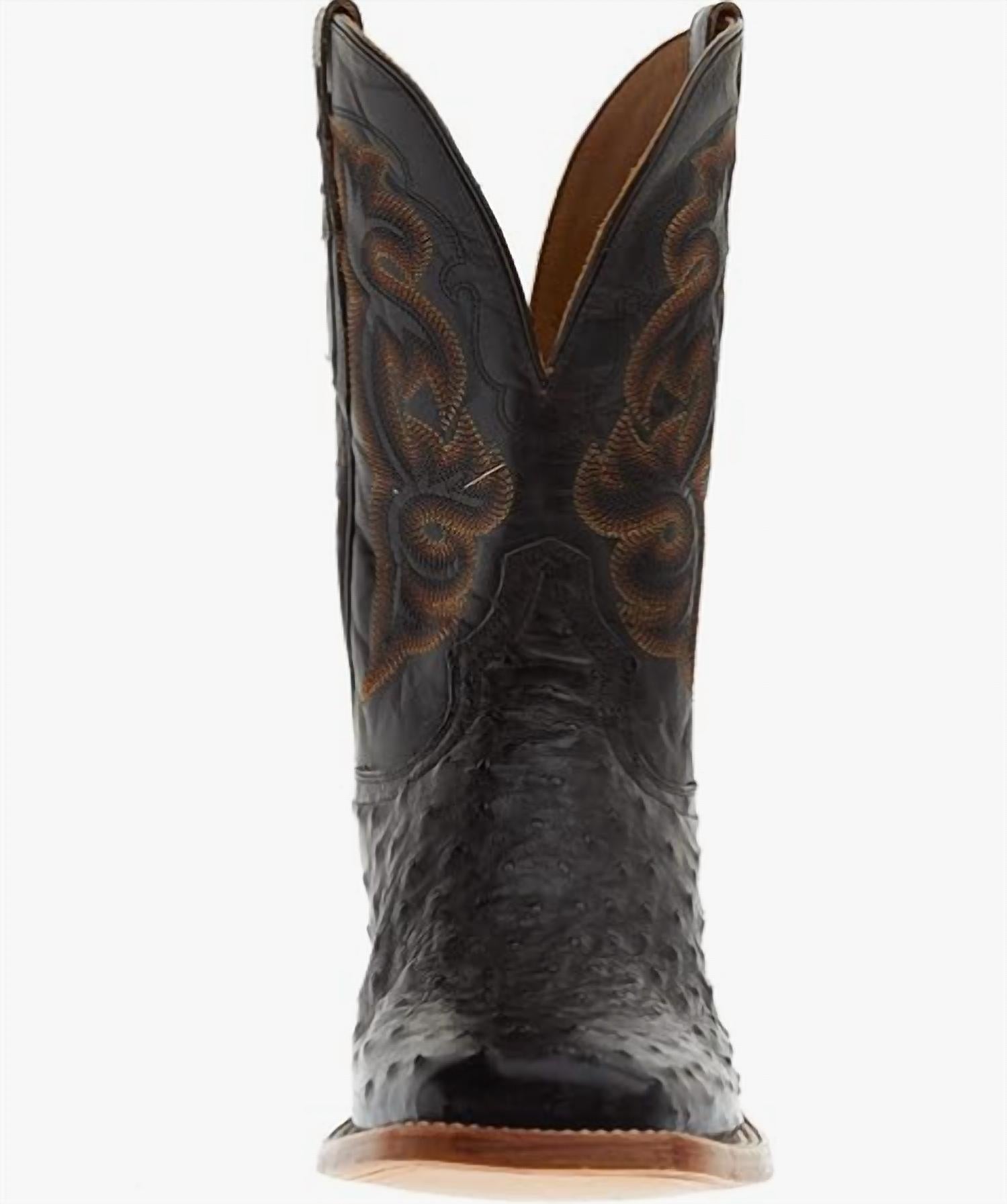 Tony Lama - Men's Moore Umber Full Quill Ostrich Boot