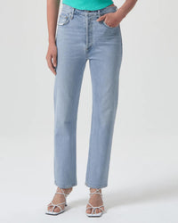 AGOLDE Women's High Rise Stovepipe Jeans in destination - women's jeans