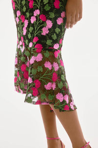 Joseph Ribkoff - Floral V-neck Midi Dress