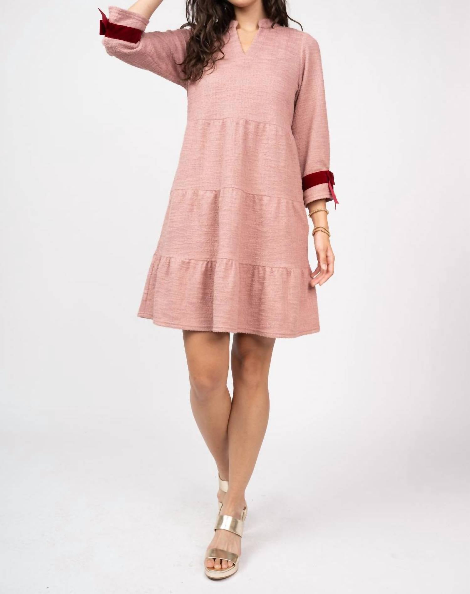 Ivy Jane - Tiered Knit Dress with Bows