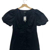J.Crew - Button-front Puff-sleeve Mini Dress