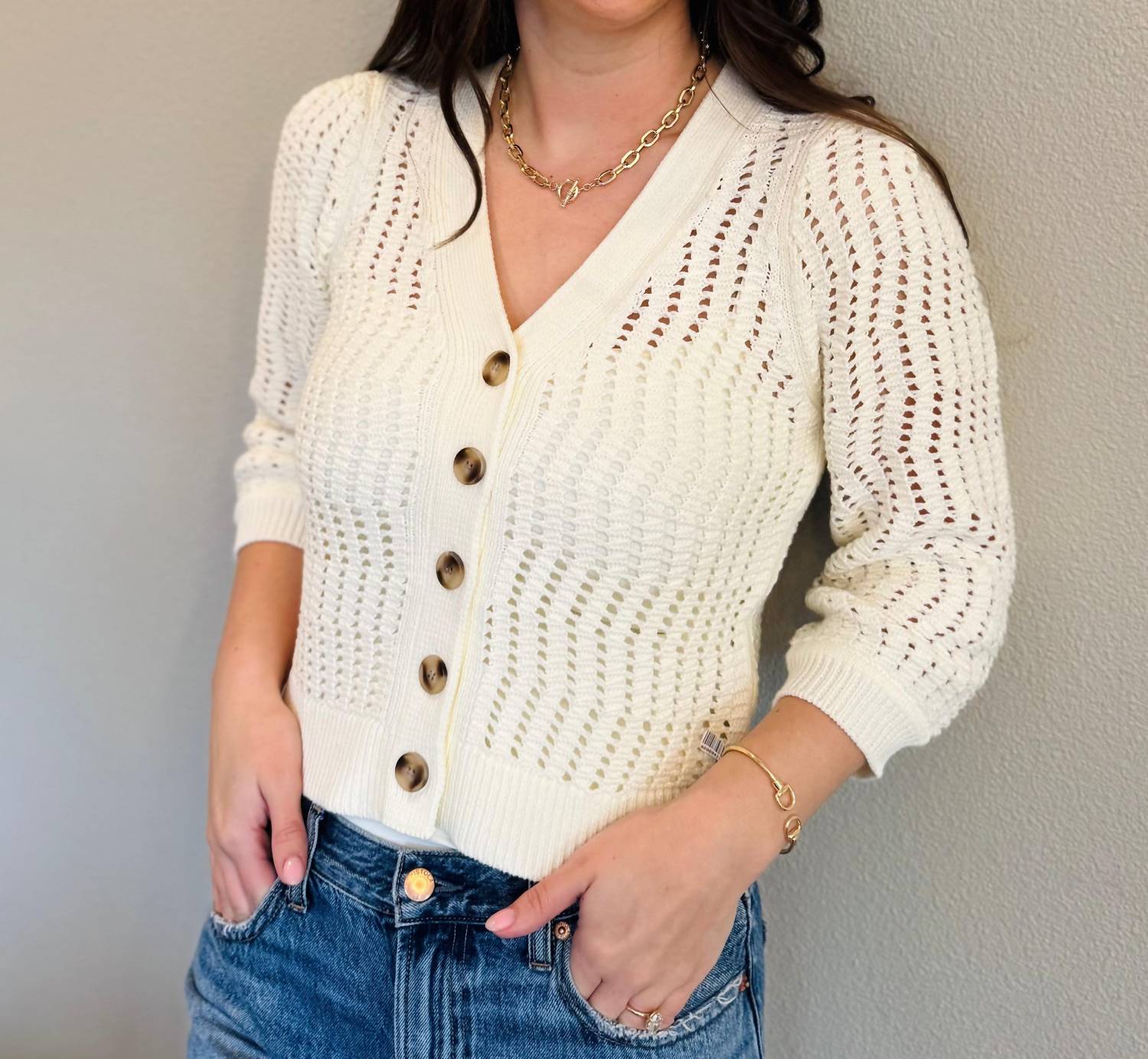 Michael Stars - Giada Short Sleeve Button Down Top