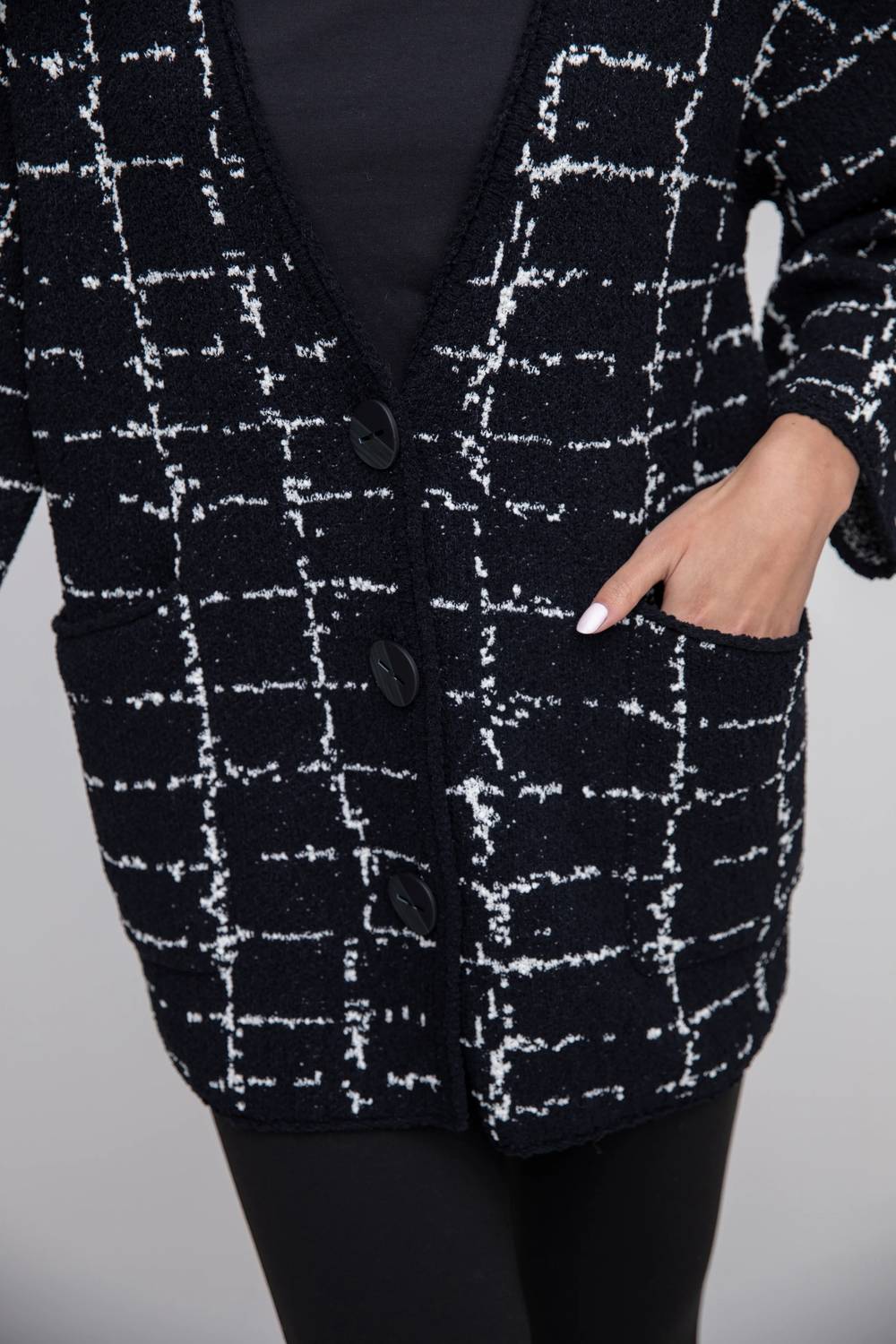 Liv By Habitat - Windowpane Cocoon Cardigan