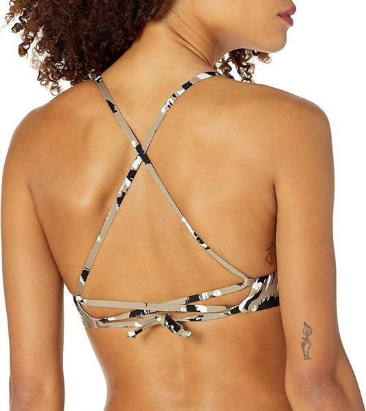 Trina Turk - Standard Lynx Reversible Halter Bikini Top