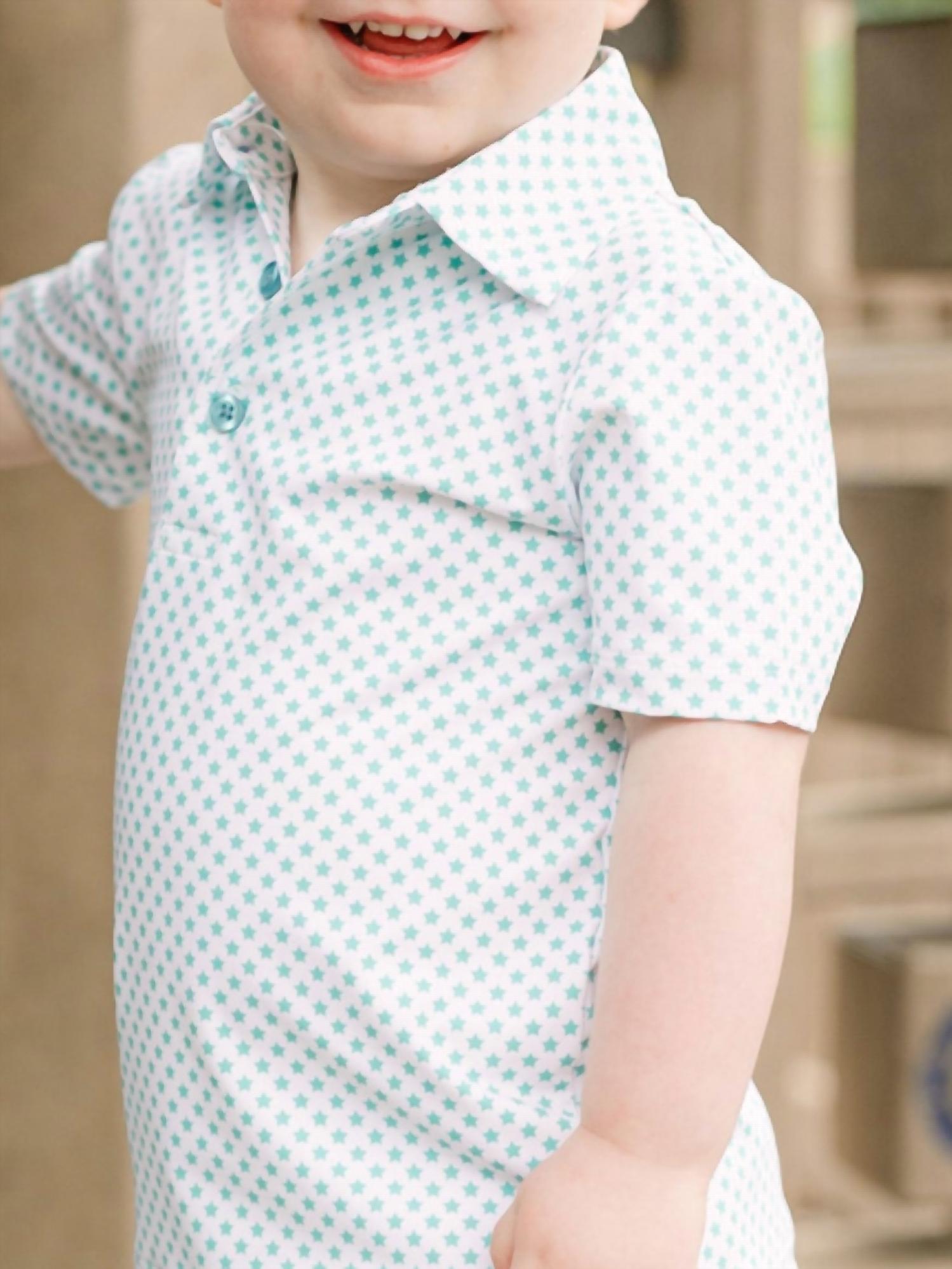 Pops Polos - Little Boy's Print Button Polo