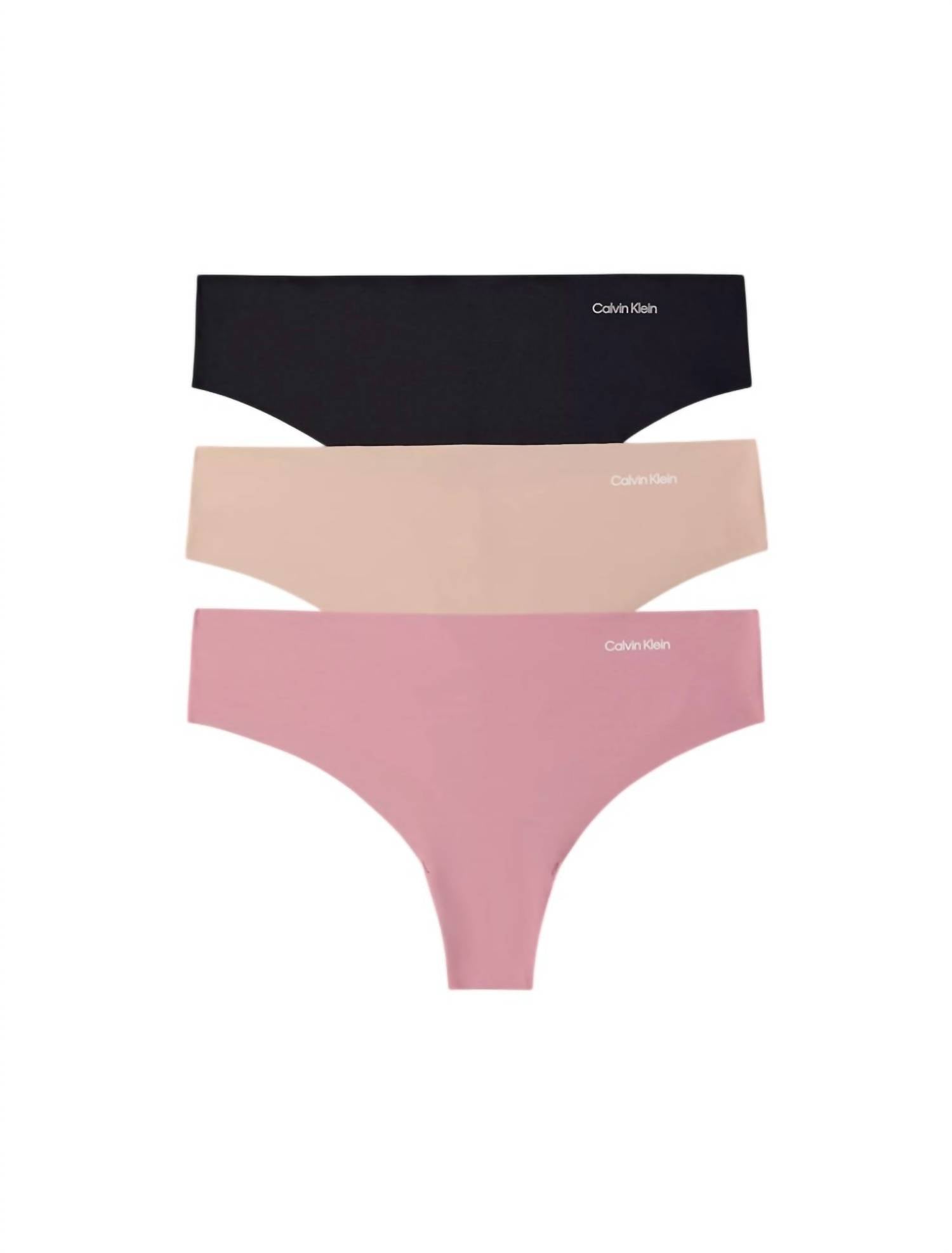 Calvin Klein - Women's Invisibles Thong Panty - 3 Pack