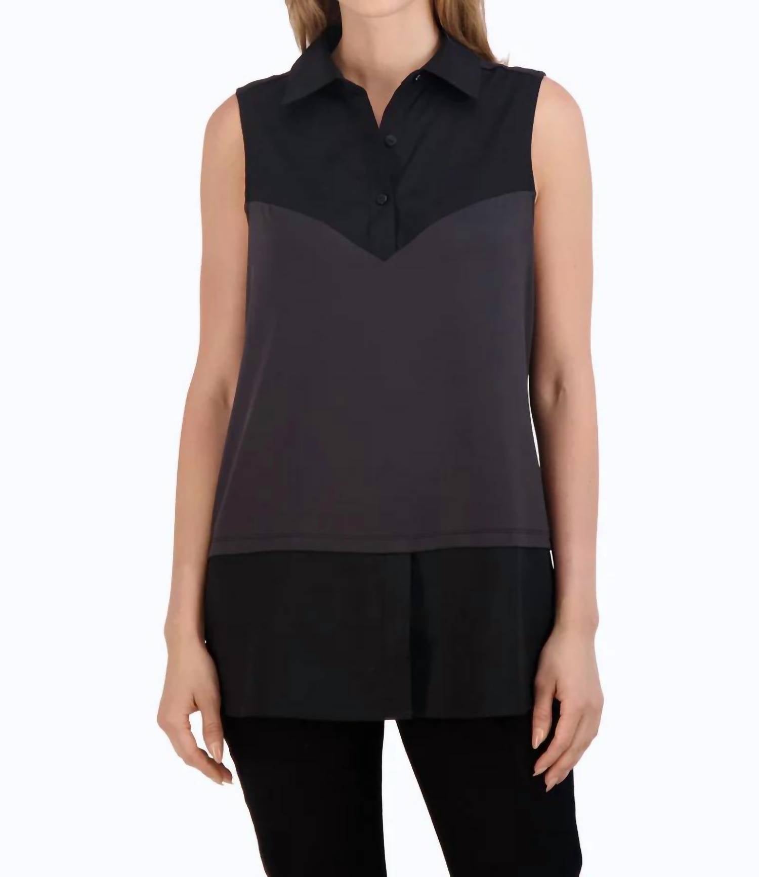 Foxcroft - Layering Sleeveles Tunic Top