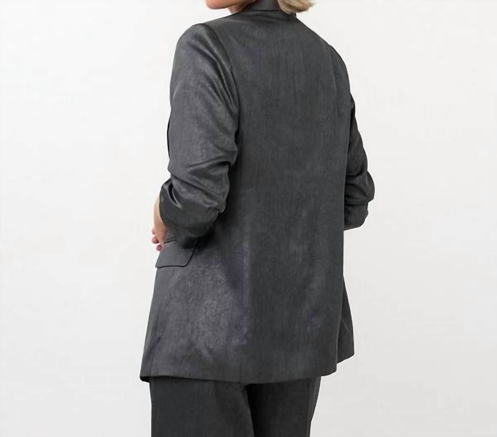 ESQUALO Anthracite blazer - women's jacket - detail view