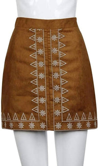 Sadie & Sage - Women's Faux Suede Skirt