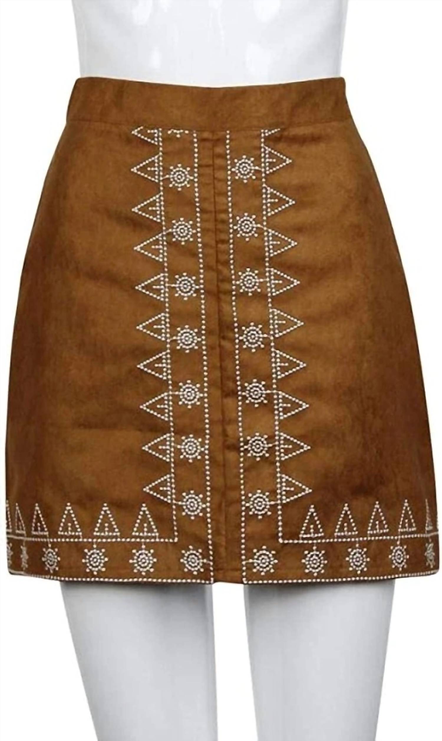 Sadie & Sage - Women's Faux Suede Skirt