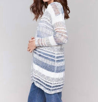 Charlie B - Knee-length Striped Cardigan