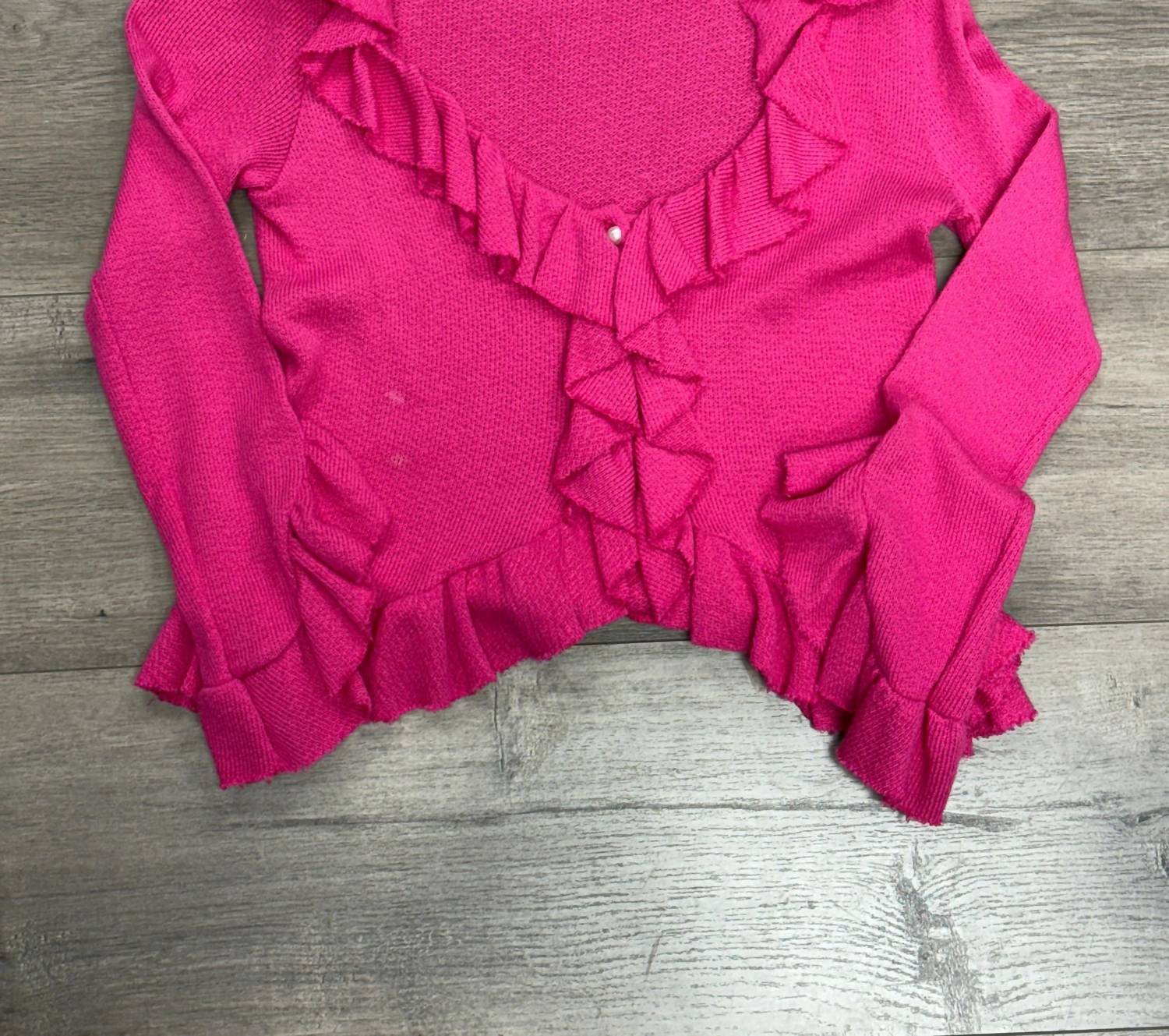 Trouble At The Mill - Ruffle Cardigan Sweater