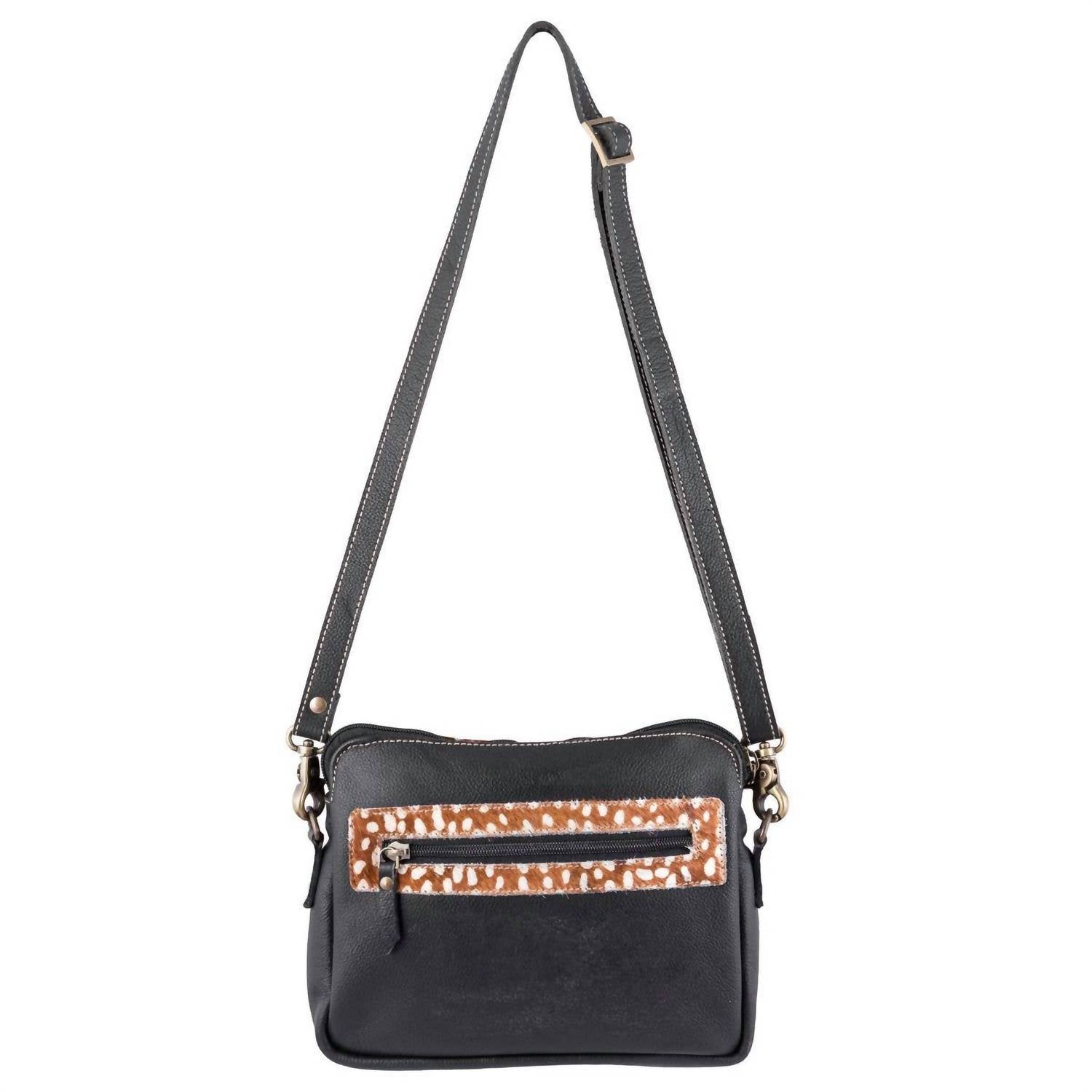 Sixtease Bags Unisex Deer S&c Body Crossbody Bag in black - women's bag - detail view