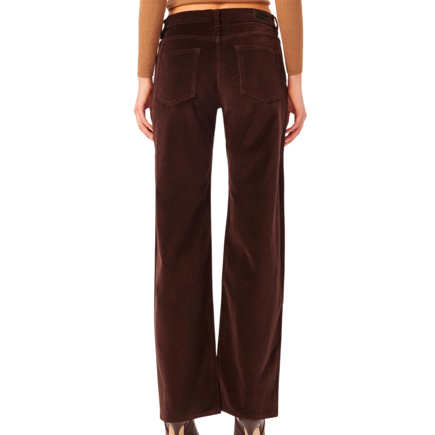 DL1961 - Women's Women's Drue Straight Low Rise Vintage Pant in dark mocha - women's pants - view 4