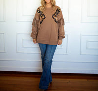 Fantastic Fawn - Sequin Boots Pull Over Top