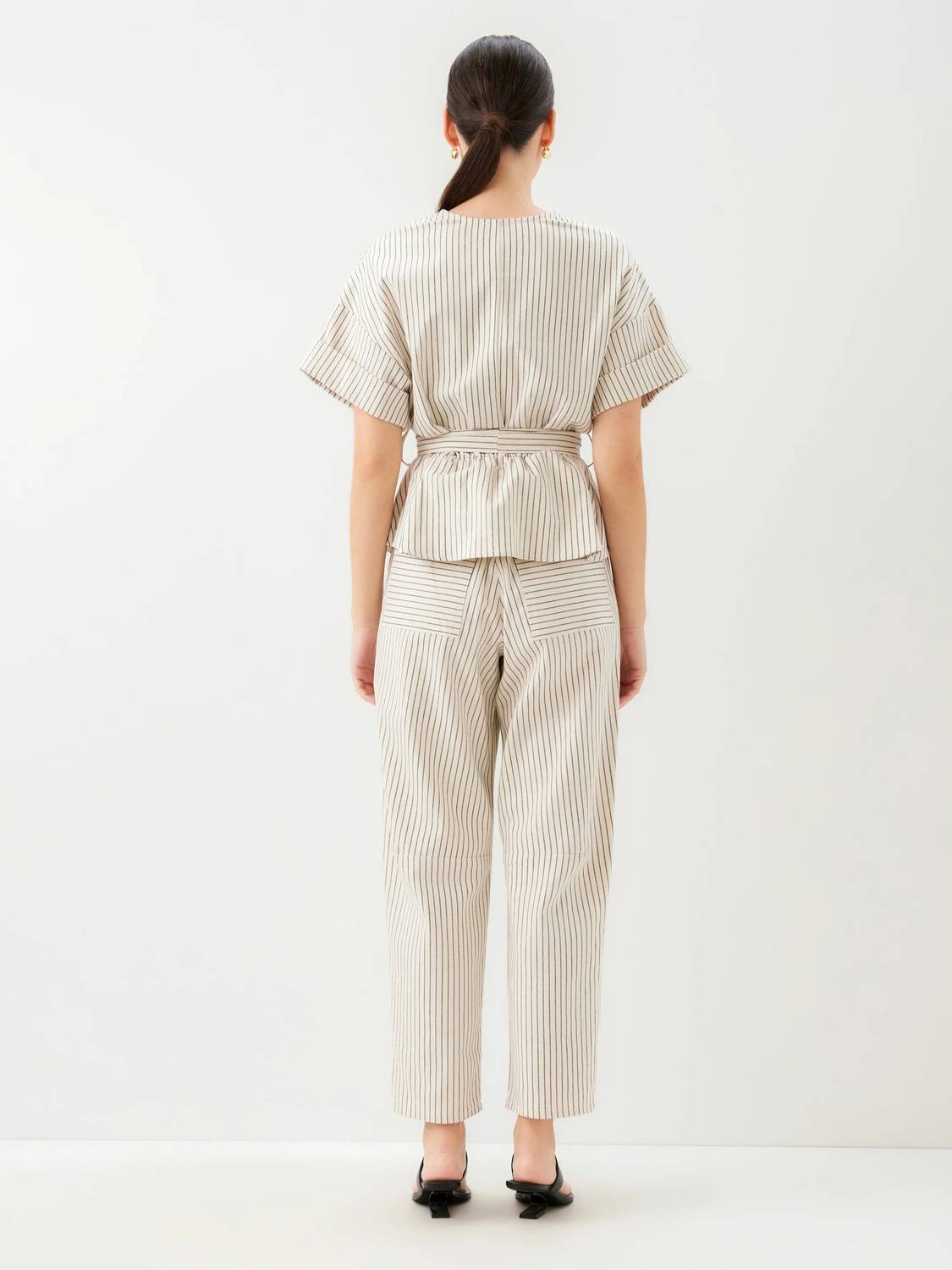 Fifteen Twenty - Women's Belted Button Up Top