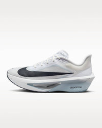 NIKE Men's Zoom Fly 6 Road Racing Shoes in white pure platinum obsidian mist gridiron - men's shoe - detail view