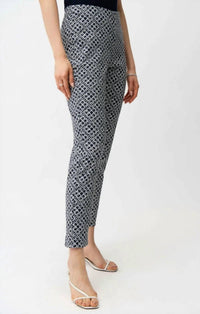Joseph Ribkoff - Geometric Jacquard Slim Fit Pants