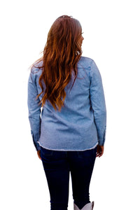 Layerz Clothing - Embroidered Denim Shirt