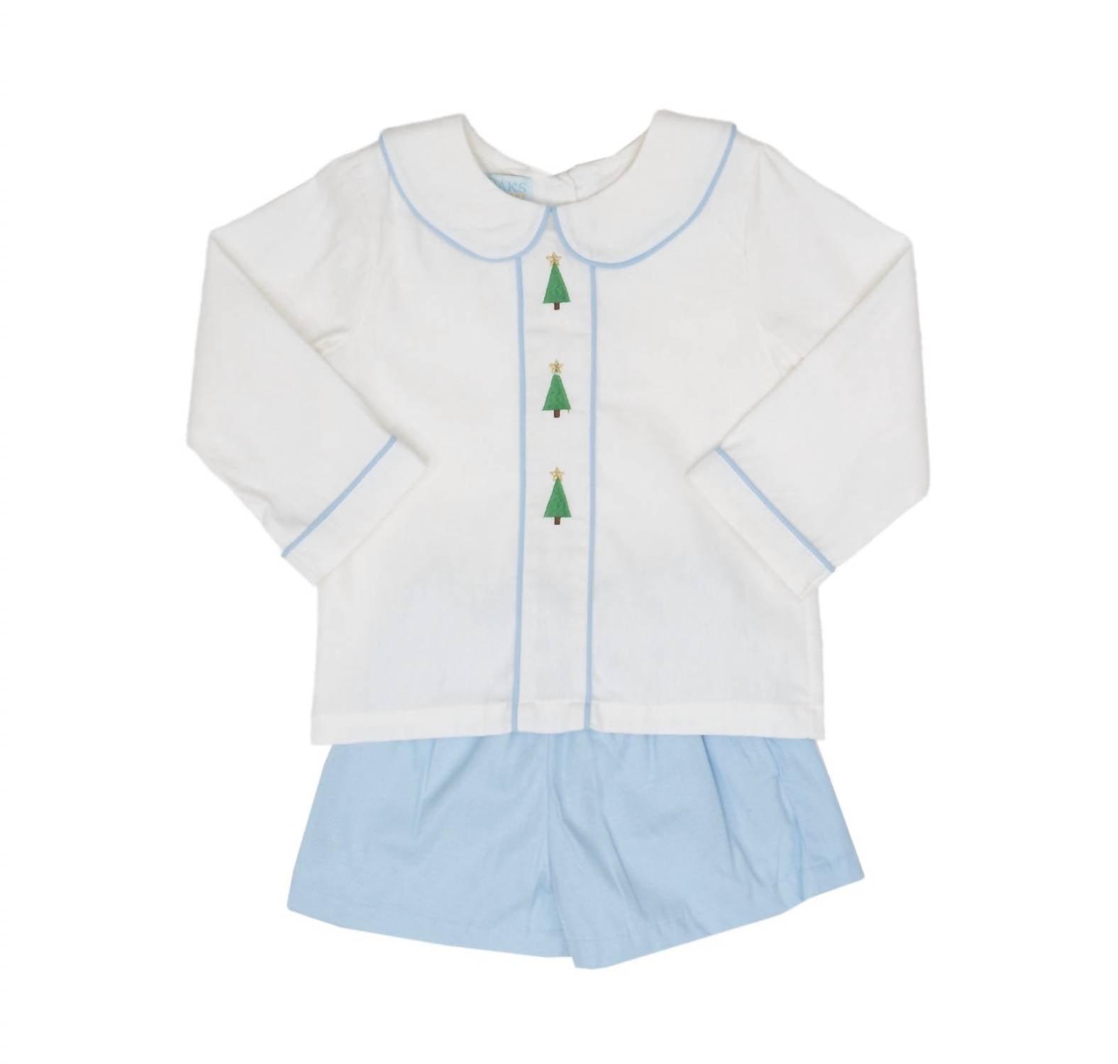 THE OAKS APPAREL Kids Charlie Short Set in tree trio - item