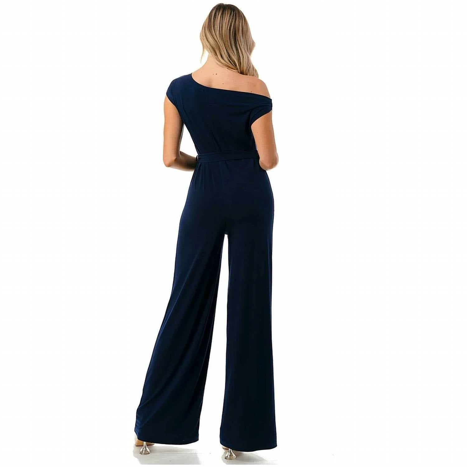 Ariella - Ruched Wide Leg Jumpsuit