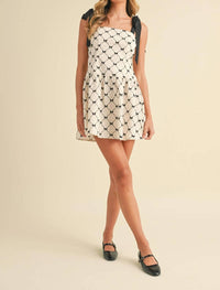 Klesis - Ella Bows Embroidered Mini Dress