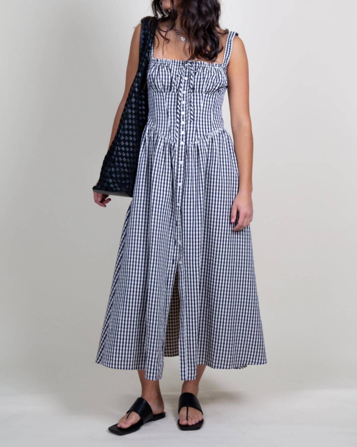 Astr - Women's Temperance Gingham Check Maxi Dress
