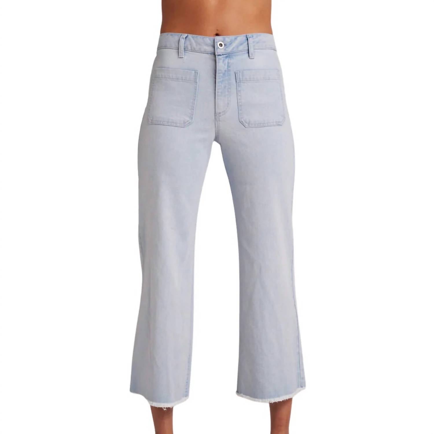 Bella Dahl - Sarah Frayed Hem Wide Leg Crop Pants