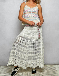 Pol - Cyprus Crochet Maxi Skirt