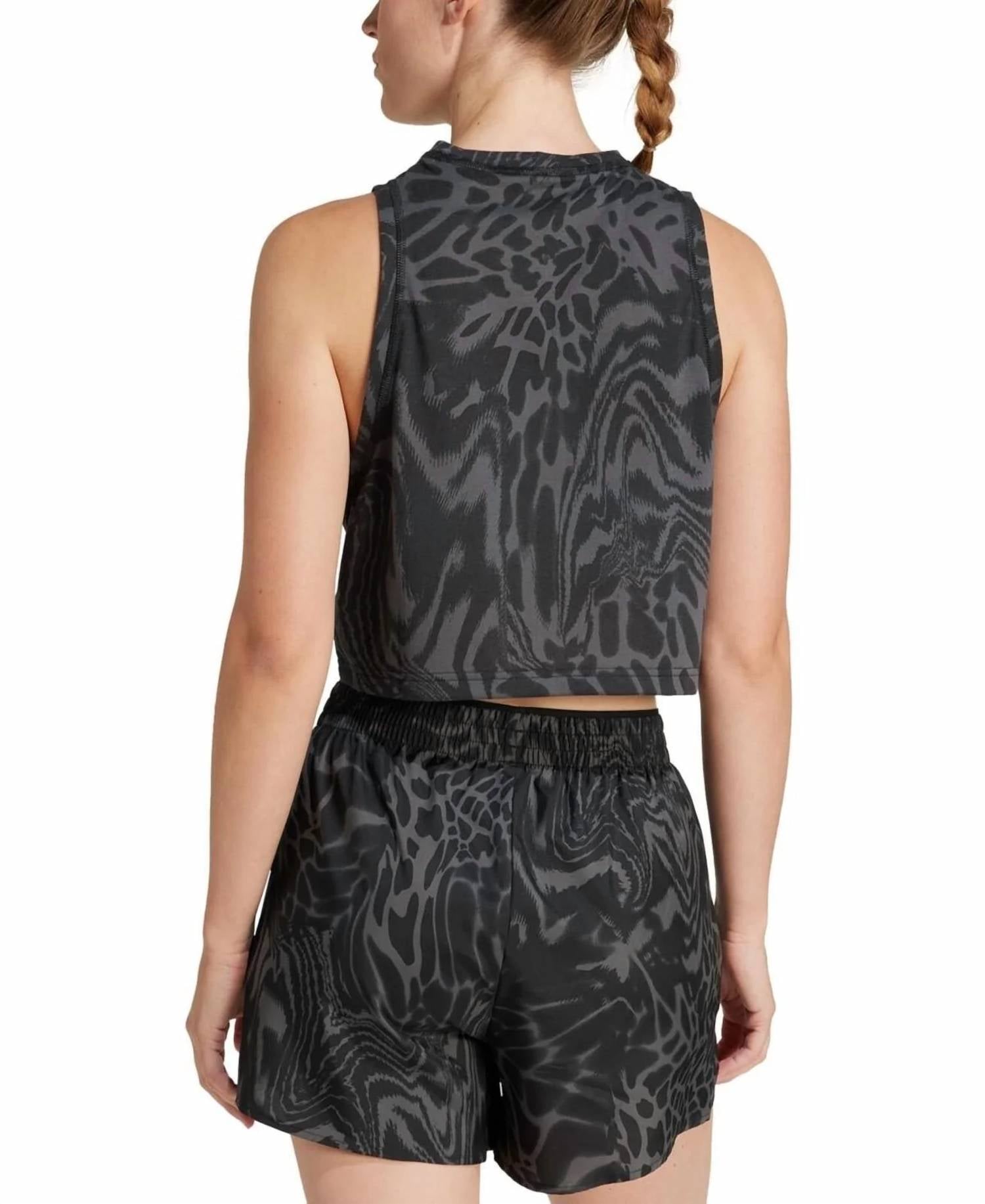 Adidas - Printed Climacool Cropped Tank