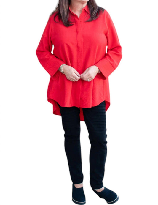 Boho Chic - Long Sleeve Button Up Top