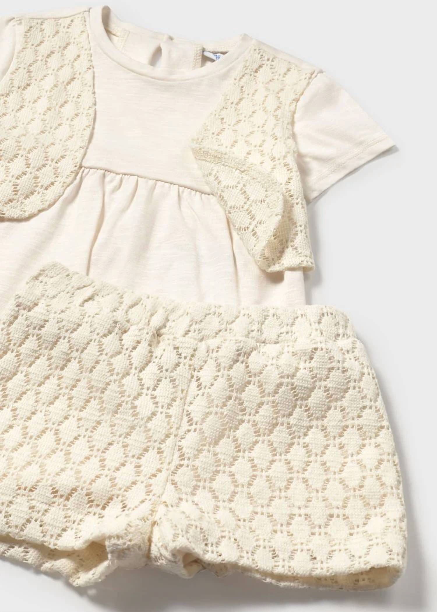 Mayoral - Kid's Lace Top And Pants Set