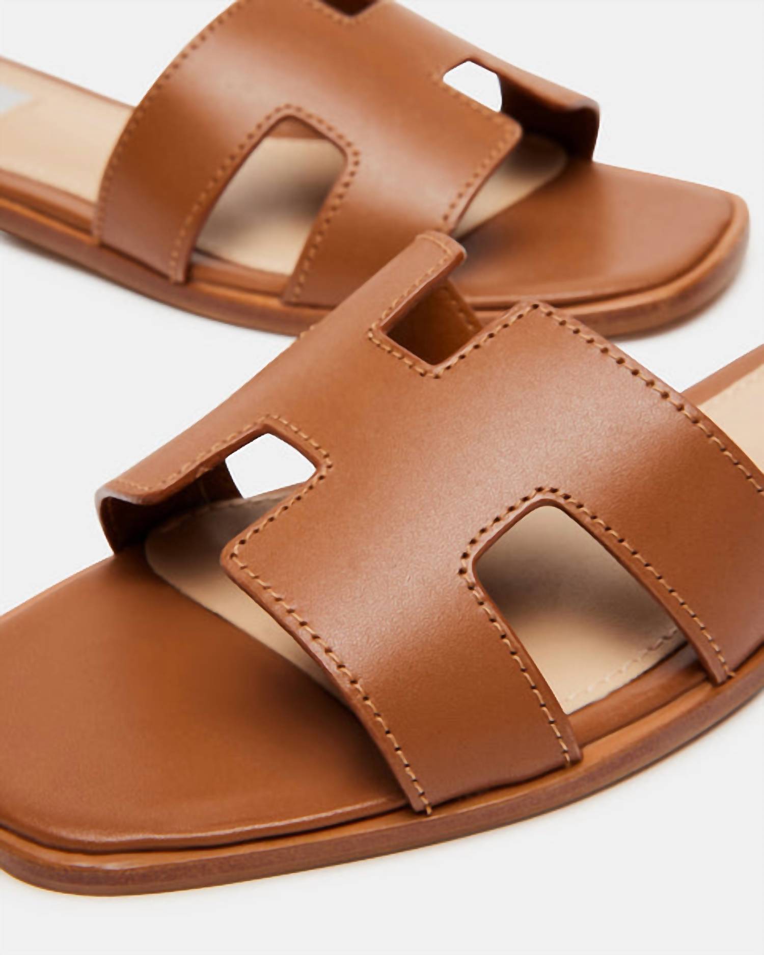 STEVE MADDEN Women's Haydn H Strap Leather Sandal in cognac - women's sandal - view 4