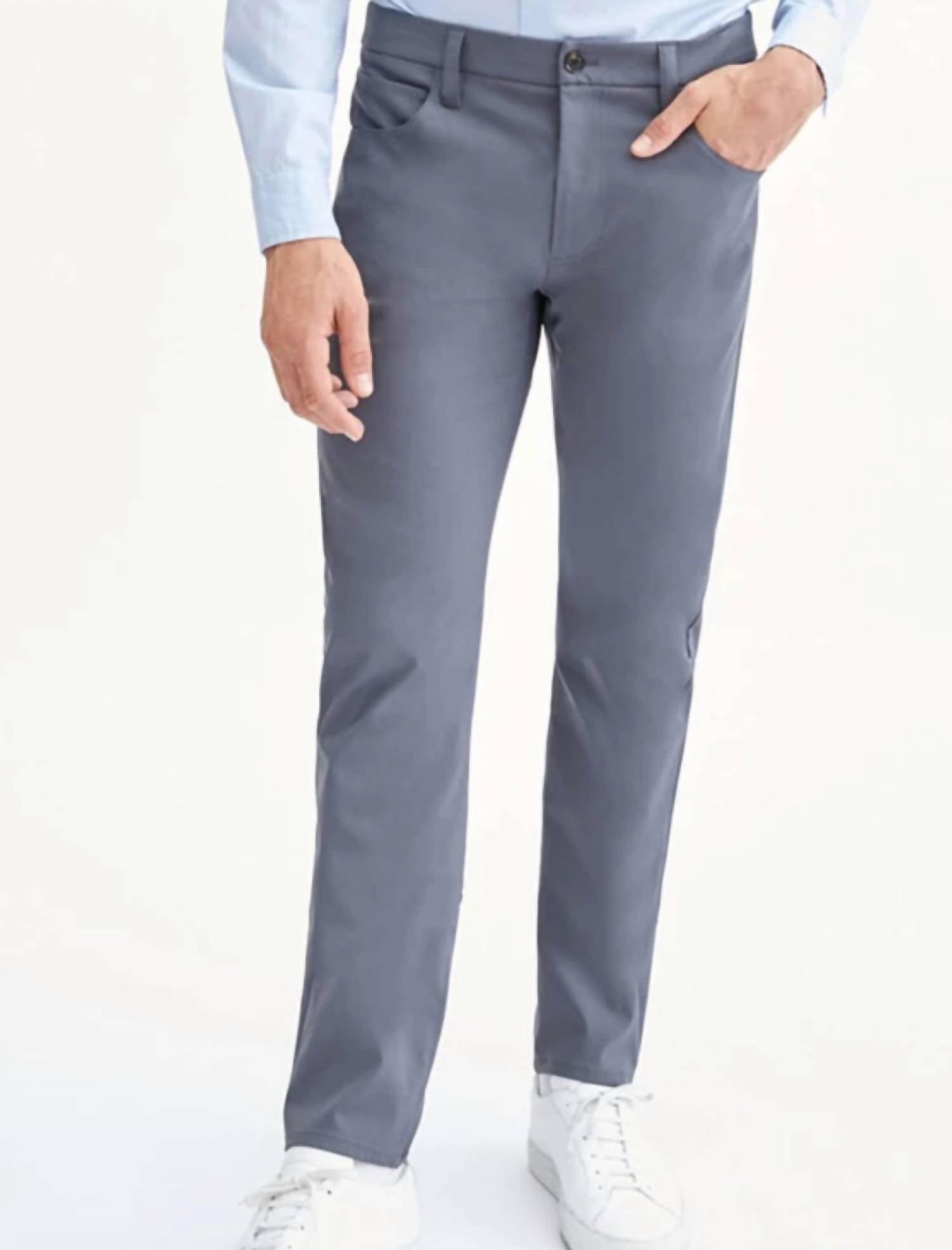 7 For All Mankind Men's Adrien 5 Pocket Tech Series Jean in charcoal - men's jeans