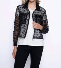 Picadilly - Zip-front Cropped Embellished Jacket