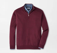 PETER MILLAR Autumn Crest Quarter Zip Sweater in autumn foliage - men's sweater - alternate view