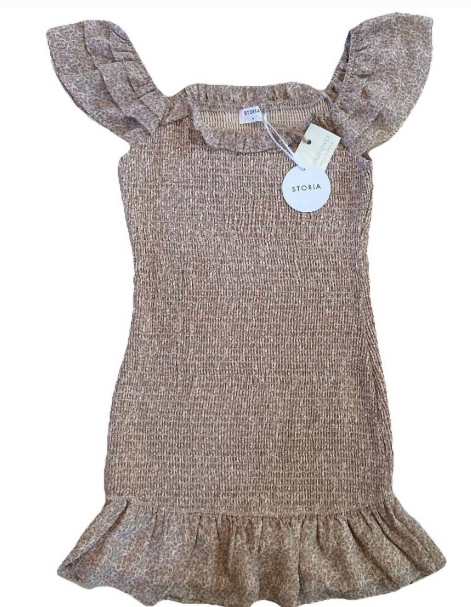 Storia - Floral Smocked Mini Dress
