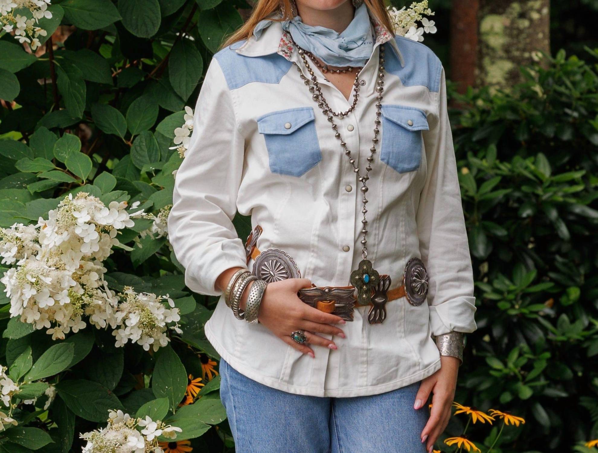 TASHA POLIZZI Virginia Button Down Shirt in white - women's shirt
