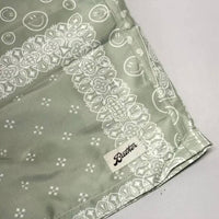 Bather Men's Paisley Lined Swim Trunks in green white - men's swimwear - alternate view