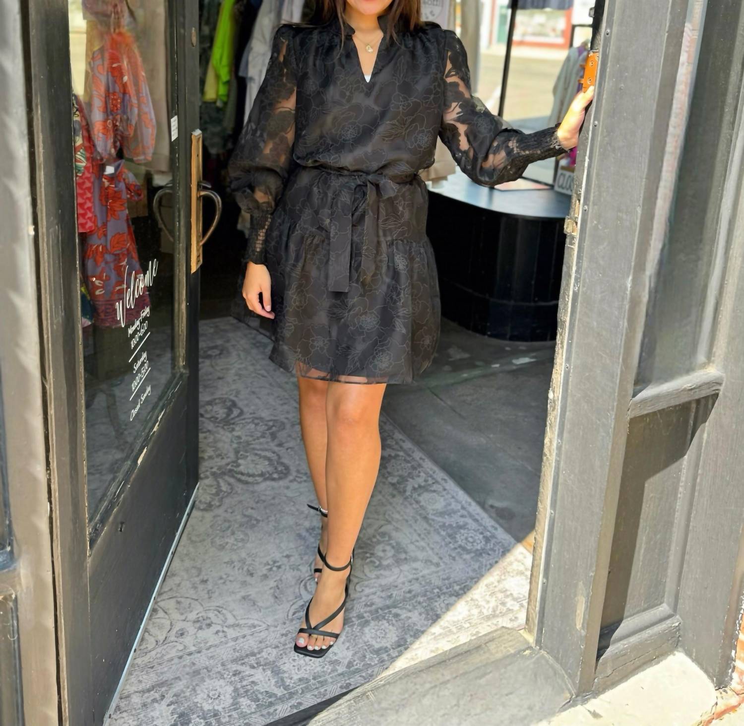 Jade - Ruffle Neck And Hem Dress