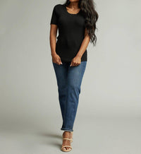 Downeast - Scallop Short Sleeve Sweater