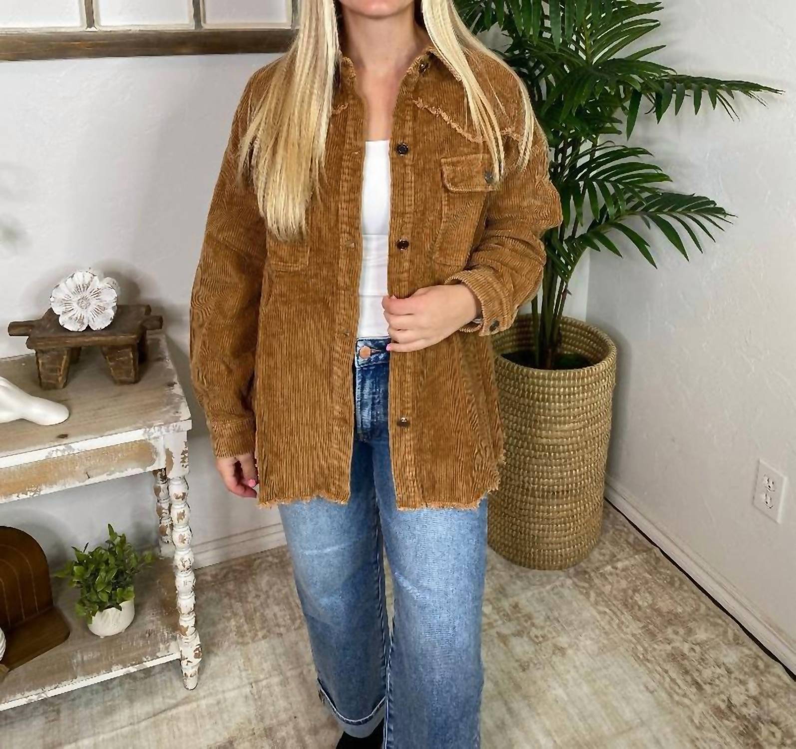Entro - Washed Corduroy Shacket