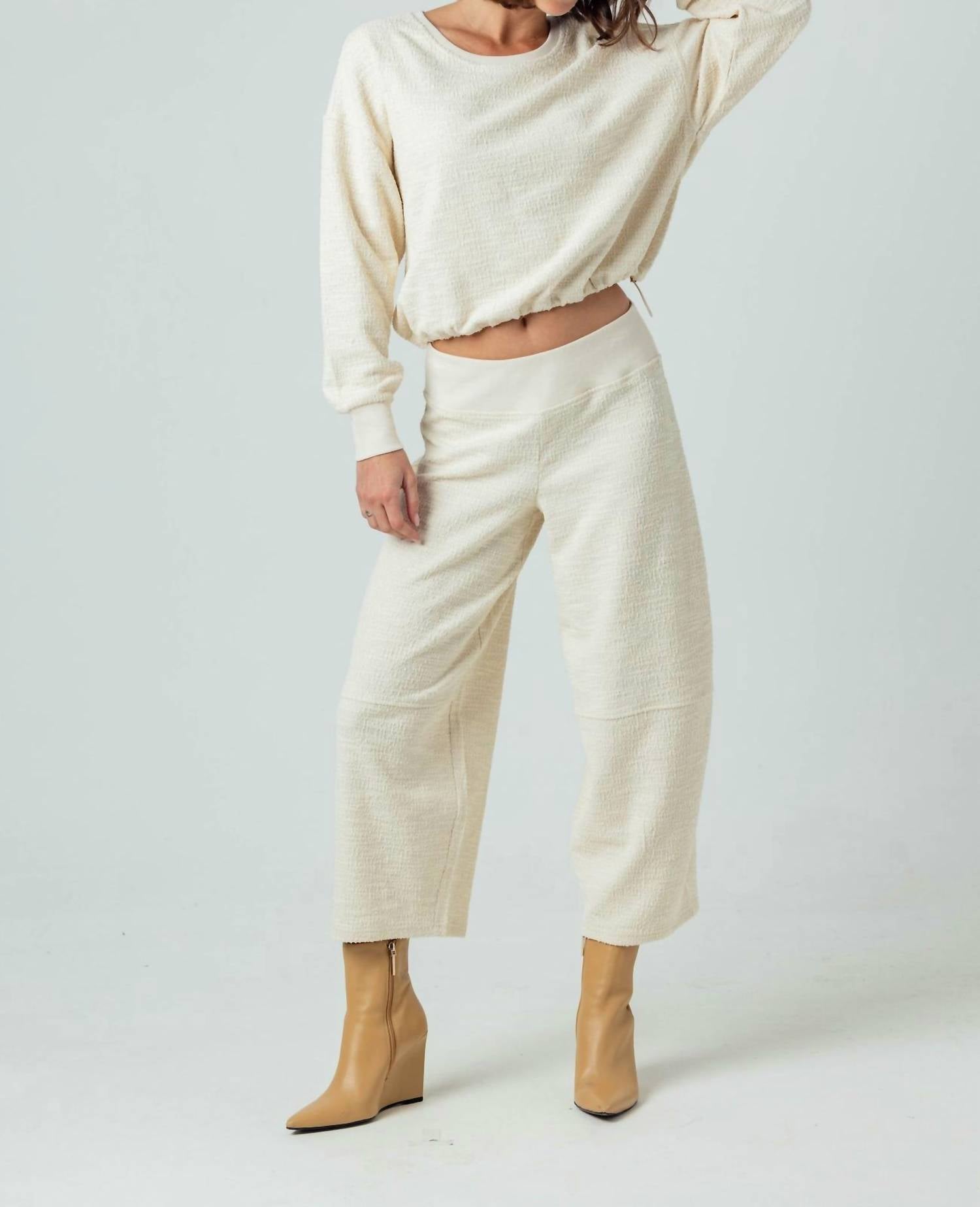 sundays Audelia Boucle Pants in coconut milk - women's pants