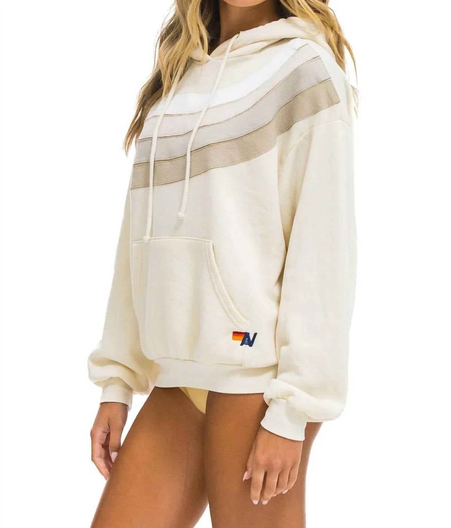 Aviator Nation - Wave Stripe 4 Relaxed Pullover Hoodie