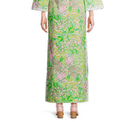 Lilly Pulitzer Shealyn Stretch Maxi Caftan in fauna green lime feeling good - women's dress - alternate view
