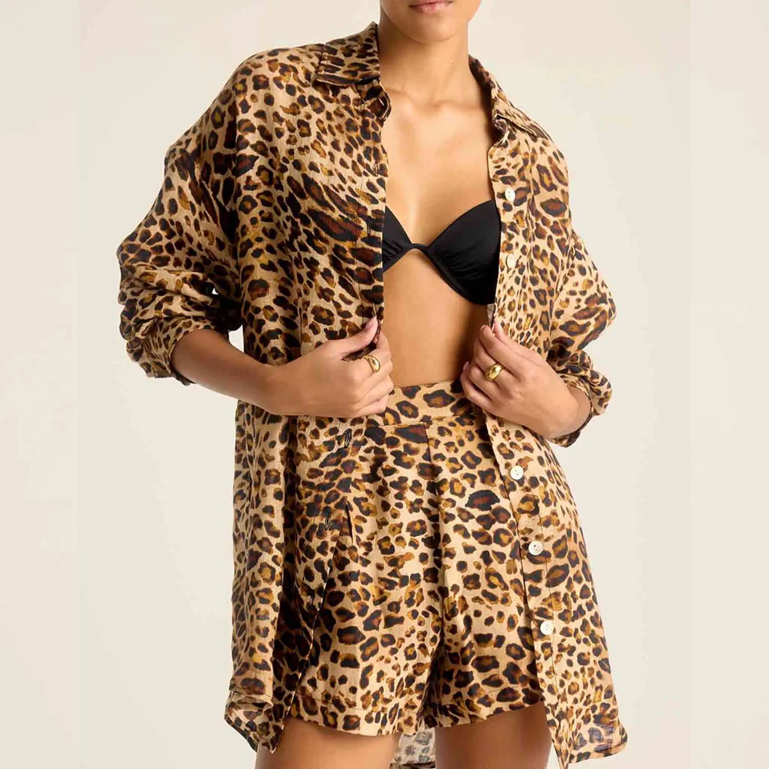 Vitamin A - Playa Linen Boyfriend Shirt