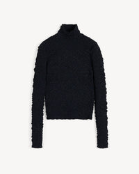 BY MALENE BIRGER Aura Turtleneck Blouse in black - women's blouse - view 4