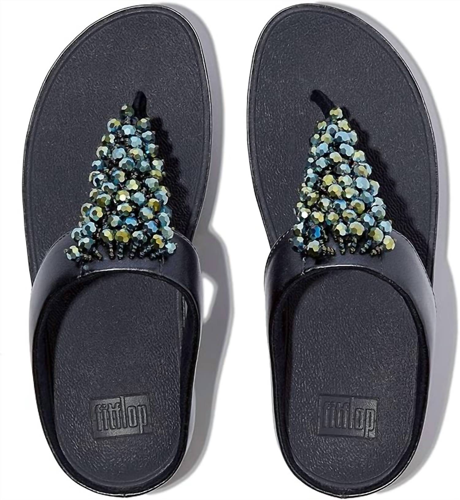 Fitflop - Women's Rumba Iridescent Beaded Toe-post Sandals