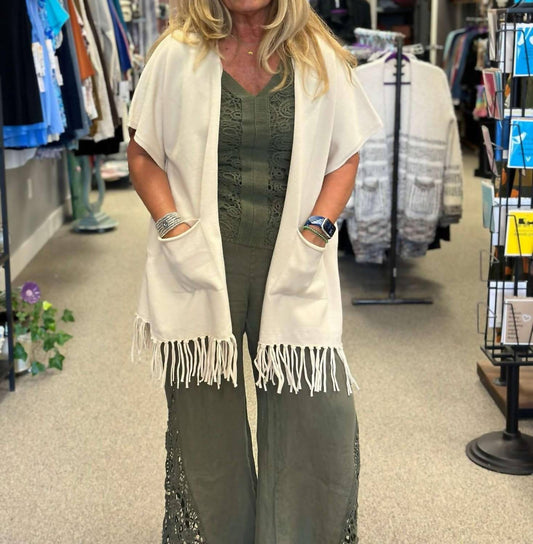 Esqualo - Pocket Fringe Poncho