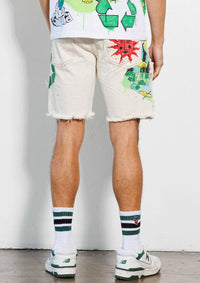 First Row - Love Your Planet Denim Shorts